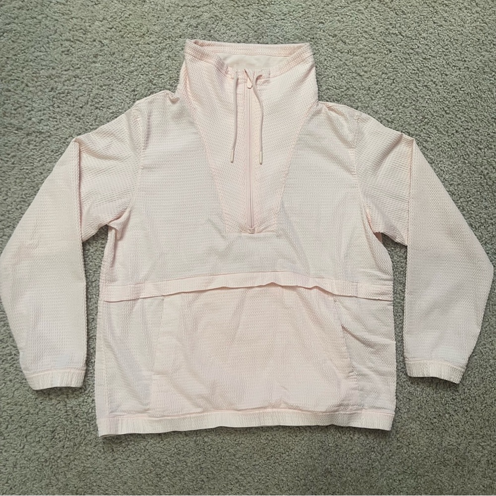 Lululemon Light Pink Half-Zip Waffle Pullover Hoodie size women’s 10